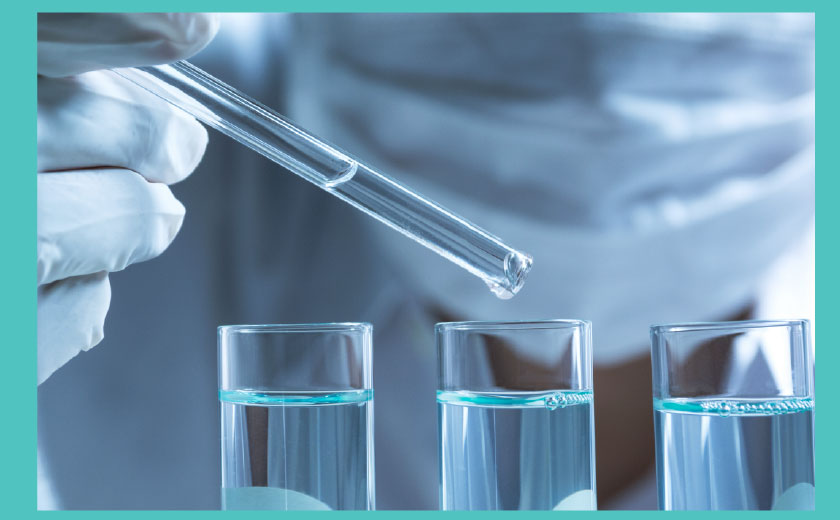 Matraces en laboratorio